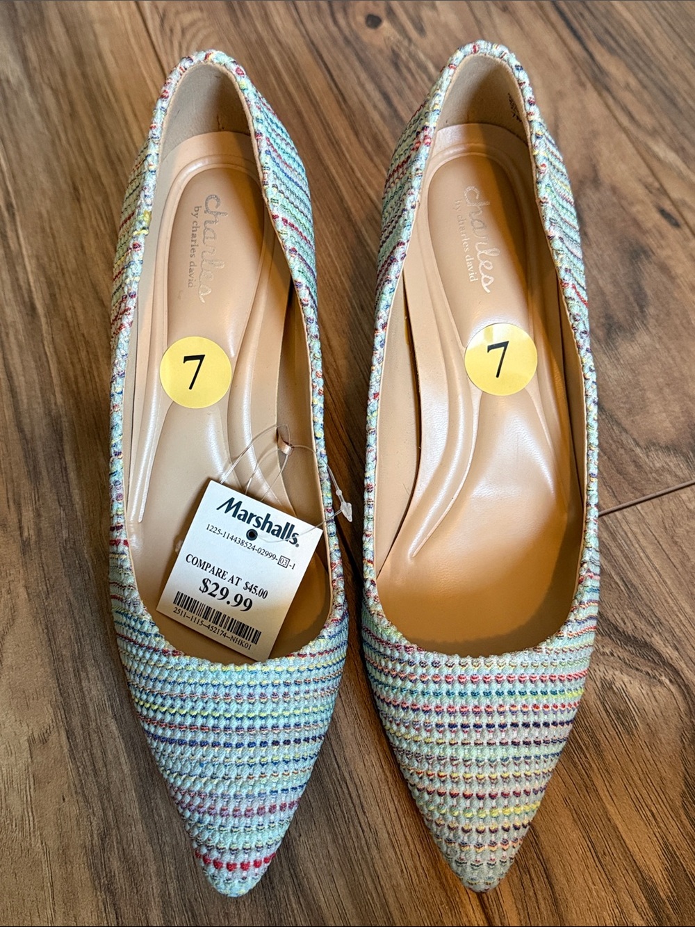 Charles By Charles David Pastel Multicolor Pointed Toe Heels